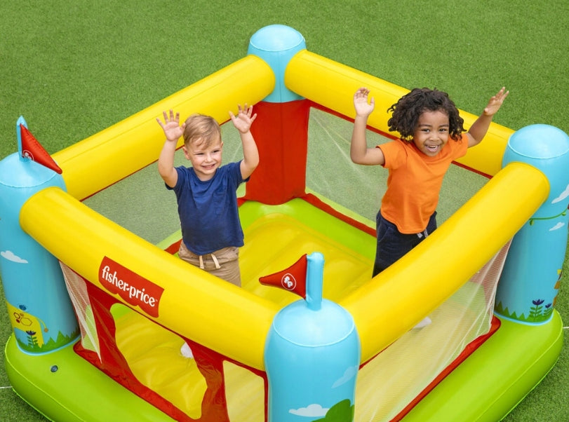 Bestway Inflatable Castle Jumping Trampoline for Kids Playpen Fisher Price Size (ft) 5 (150 cm)