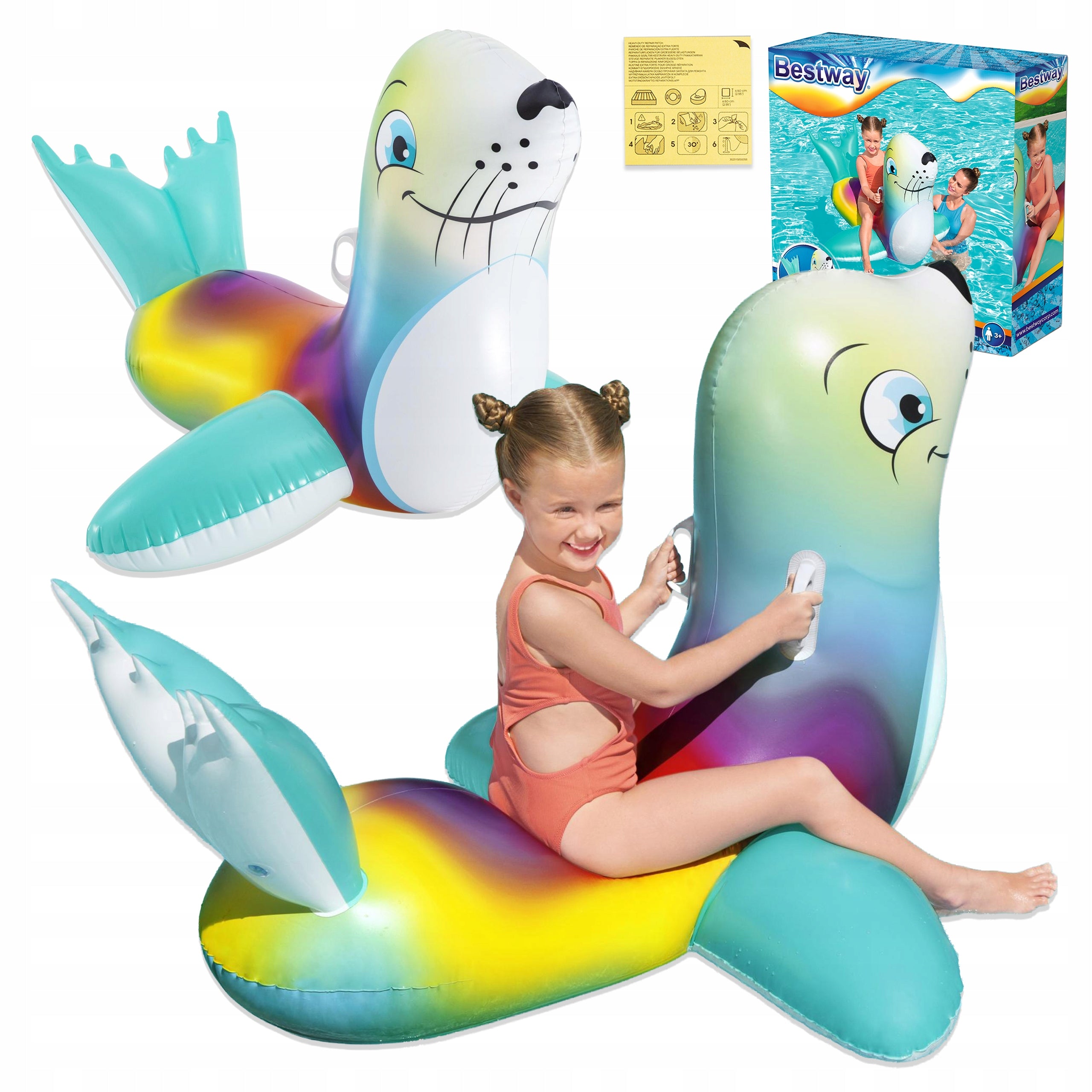 Bestway Inflatable FOKA Swimming Mattress with Handles 157x114 cm 41479