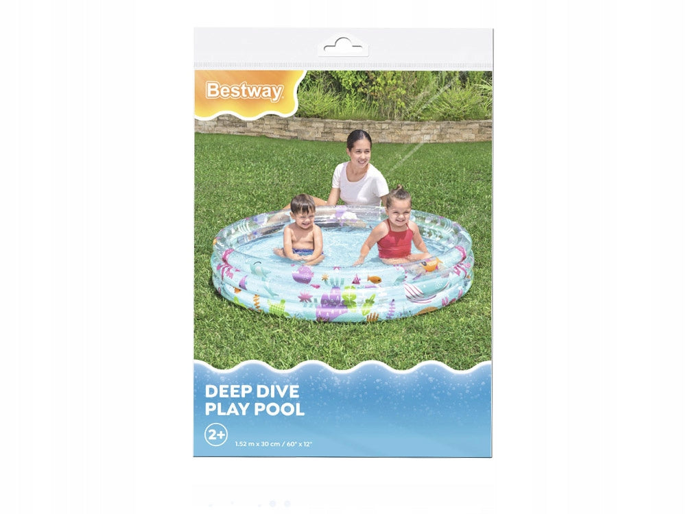 Bestway Inflatable Swimming Pool for Children SEA WORLD 152x30cm 51004 Length 152 cm