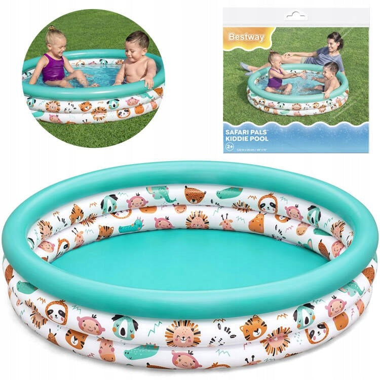 Bestway Inflatable paddling pool for children With SAFARI 122cm 51226