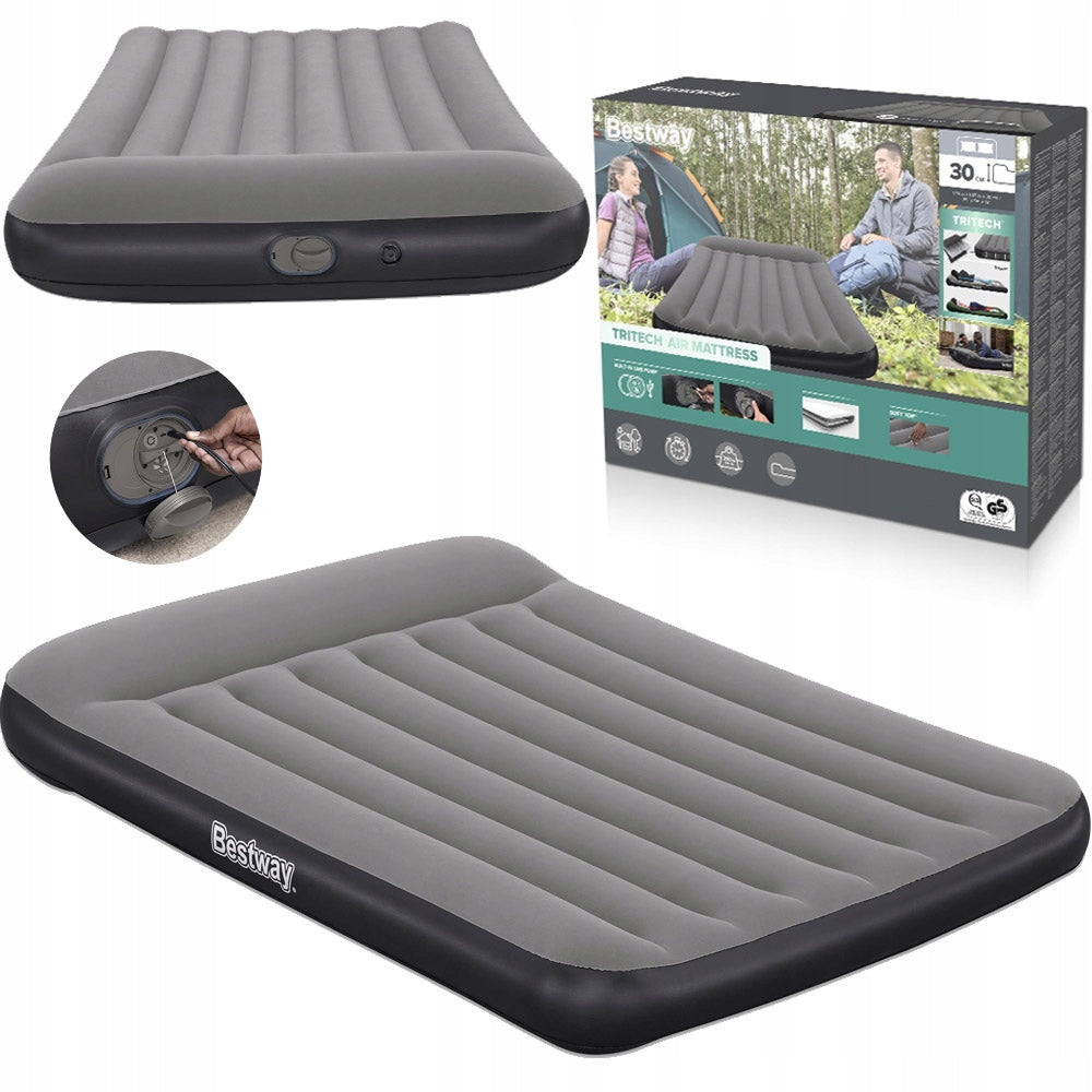 Bestway Self-inflating camping mattress 2-person 300kg TRITECH 191x137cm 671BR