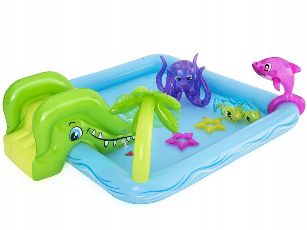 Bestway Water square toys for children AQUARIUM Paddling pool + slide 53052 Product width 239 cm