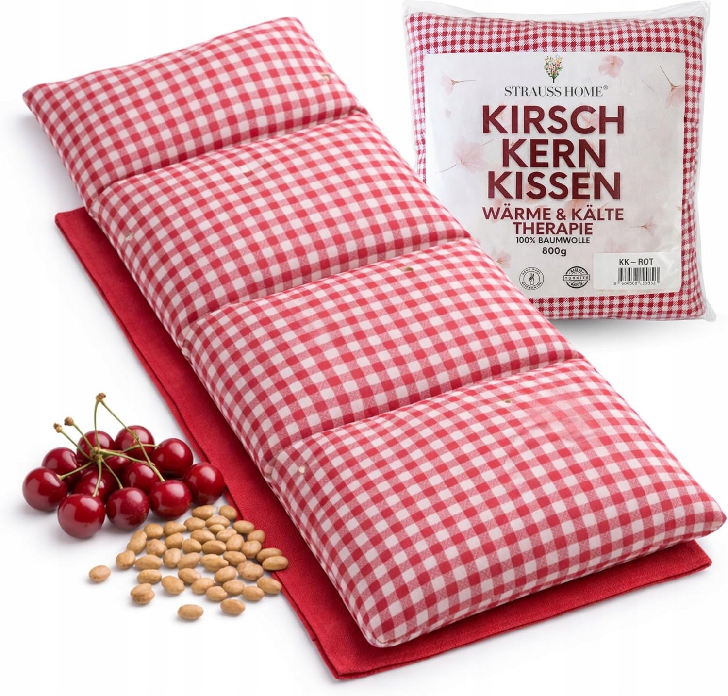 Besuche den Strauss Home Heating Cushion 50x20cm Red Vintage