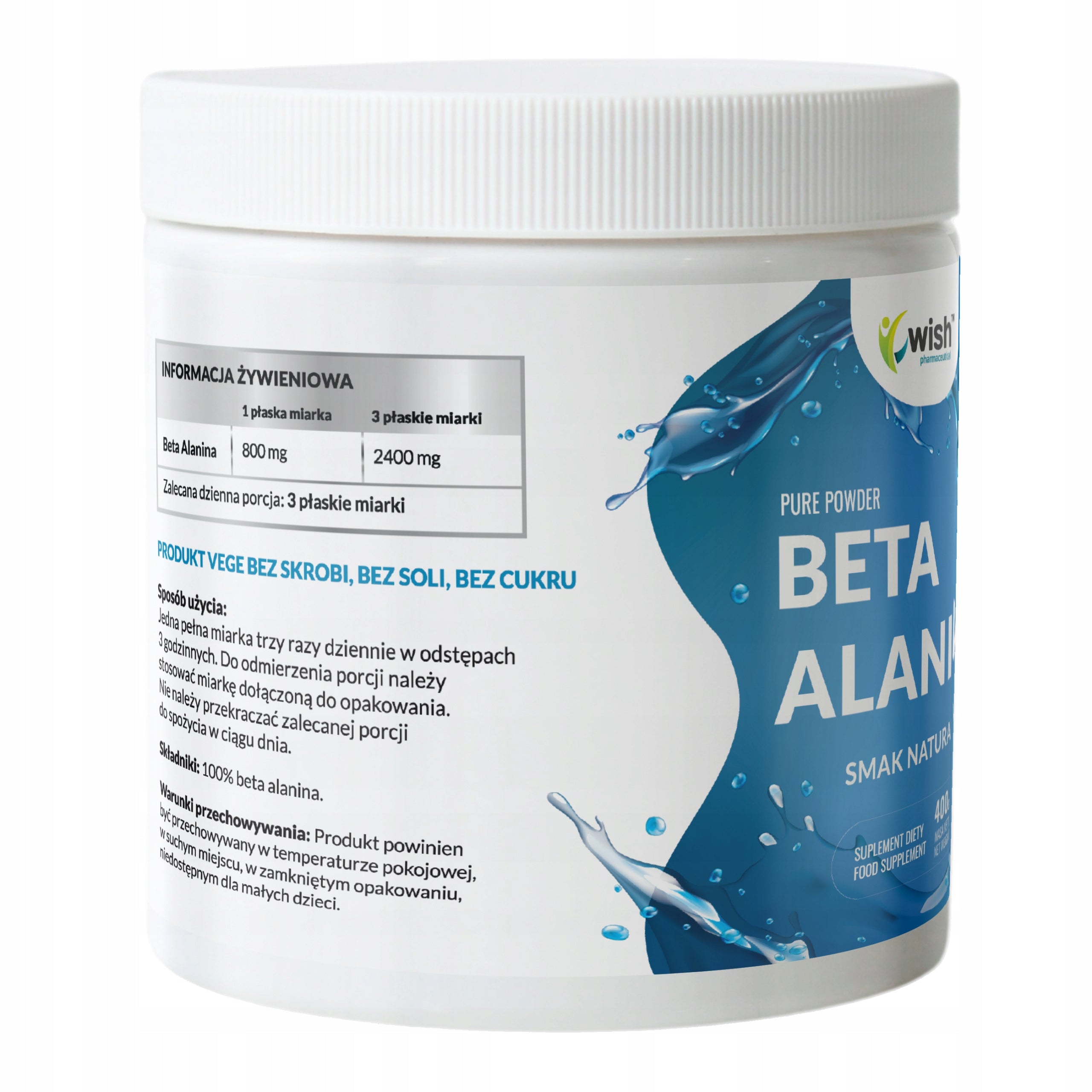Beta Alanine 800g natural taste STRENGTH PUMP STIMULATION ENERGY STRENGTH Expiration date not specified