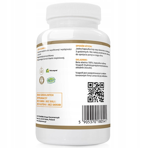 Beta Alanine 800mg PRE-WORKOUT PREWORKOUT PUMP STIMULATION 240 kap Packaging status original