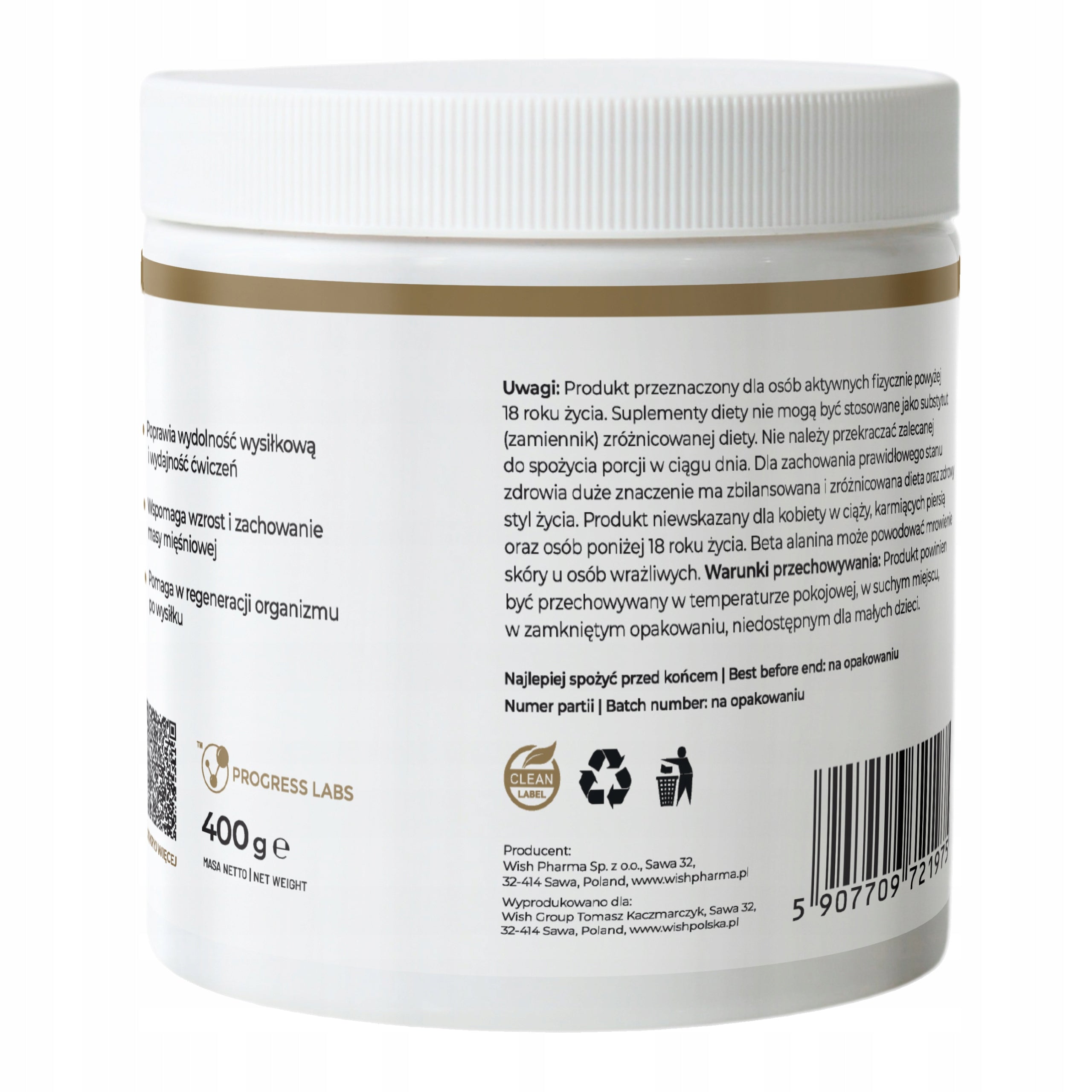 Beta Alanine Powder Raspberry-Mint Vitamin B6 Beta Alanine Strength 400 g Expiration date not specified