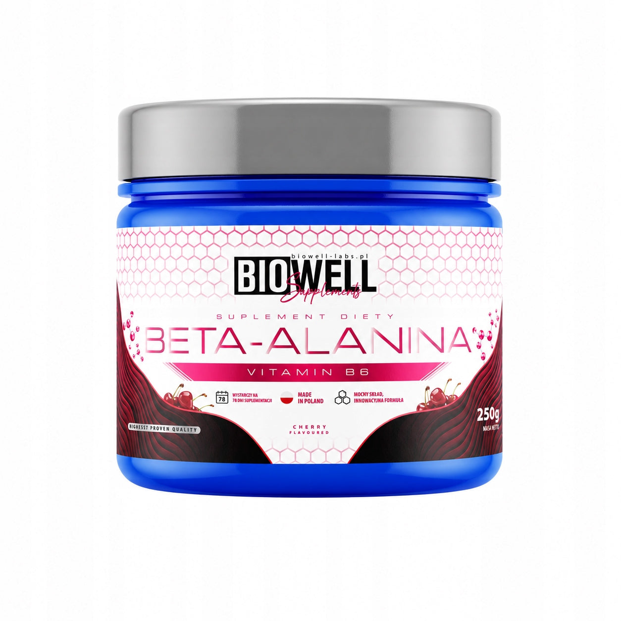 Beta Alanine + vit B 250g 78portion cherry flavor Biowell Labs