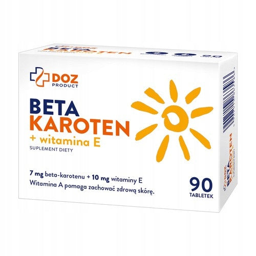 Beta Carotene + Vitamin E, DOZ PRODUCT, tablets, 90 pcs.