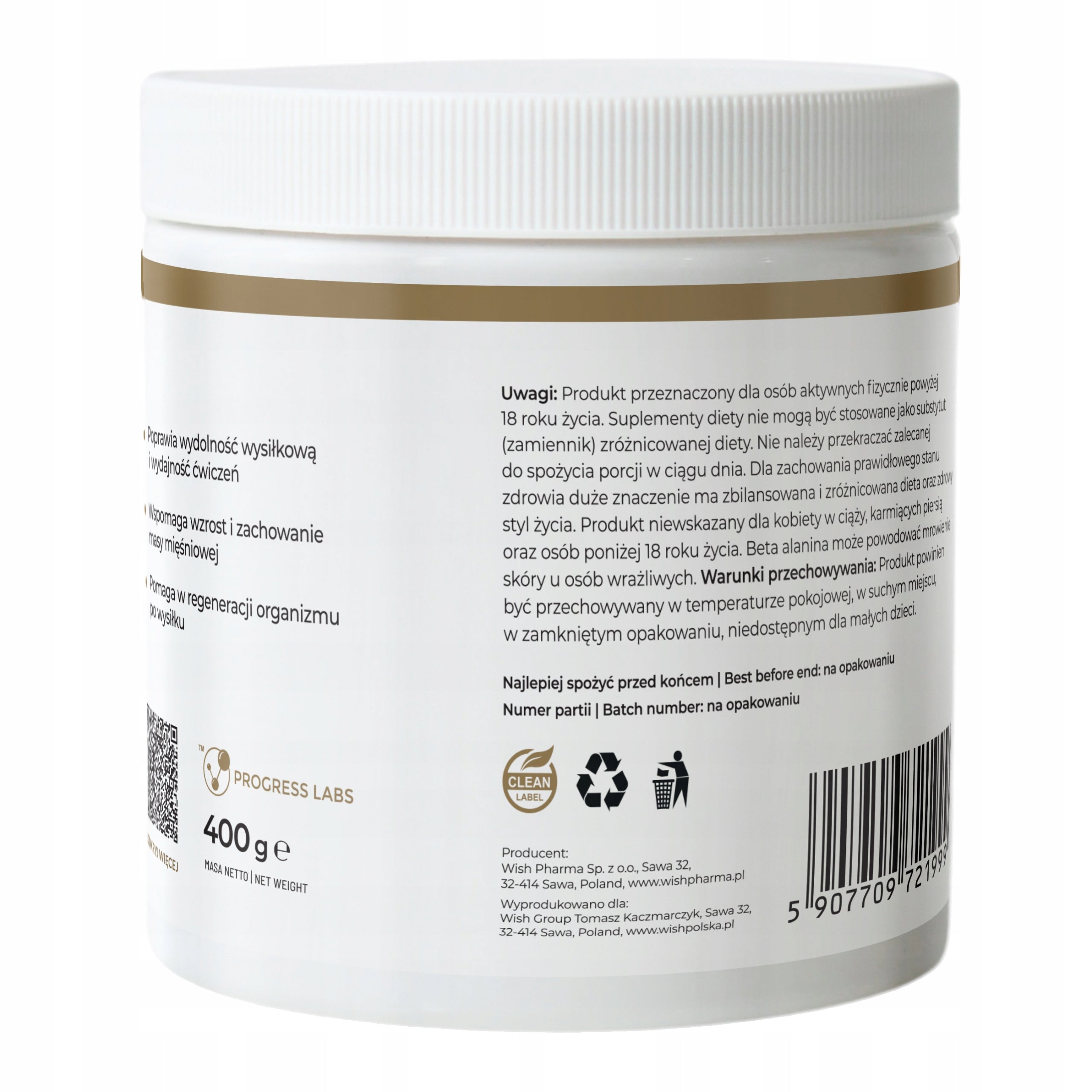 Beta Cherry Flavoured Alanine Pre-Workout Stimulation Pump Strength 800 g Expiration date not specified