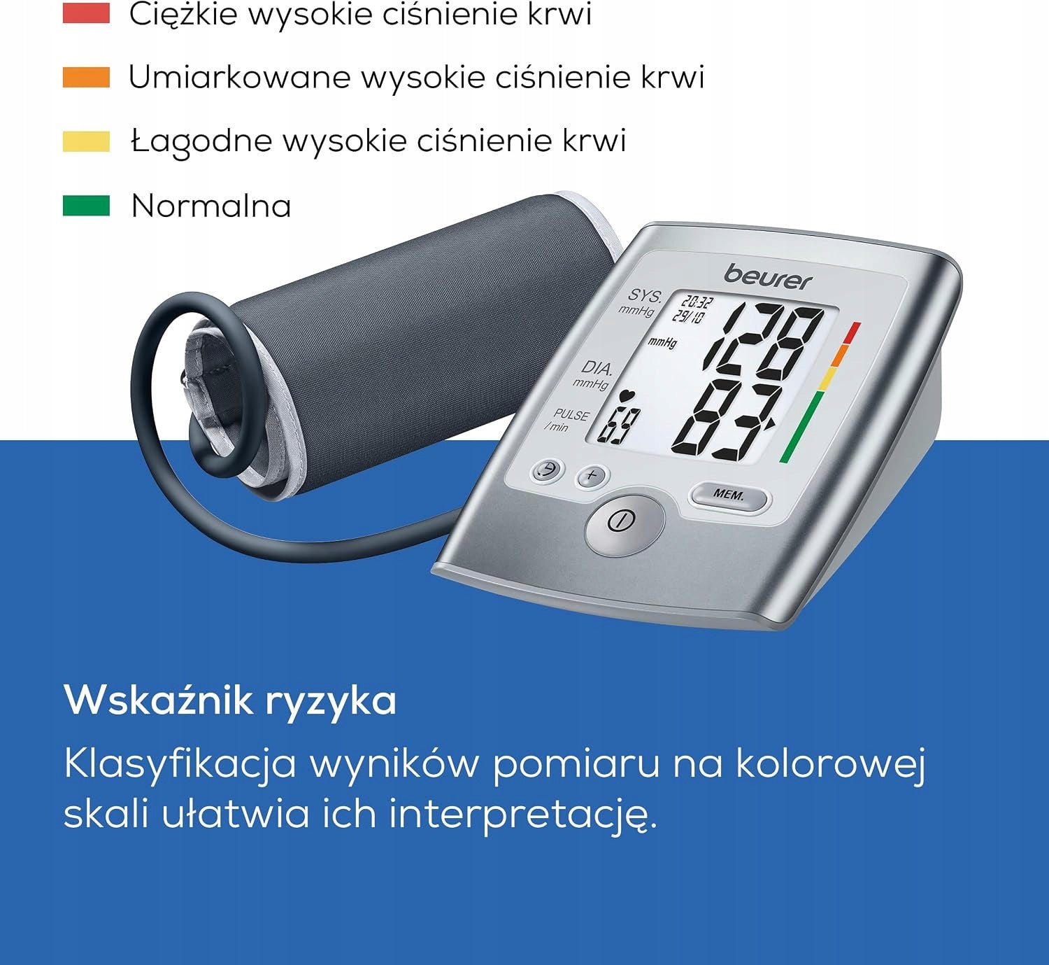Beurer BM 53 Shoulder blood pressure monitor AFib XL 22-42 cm Manufacturer code LPNHK557866951