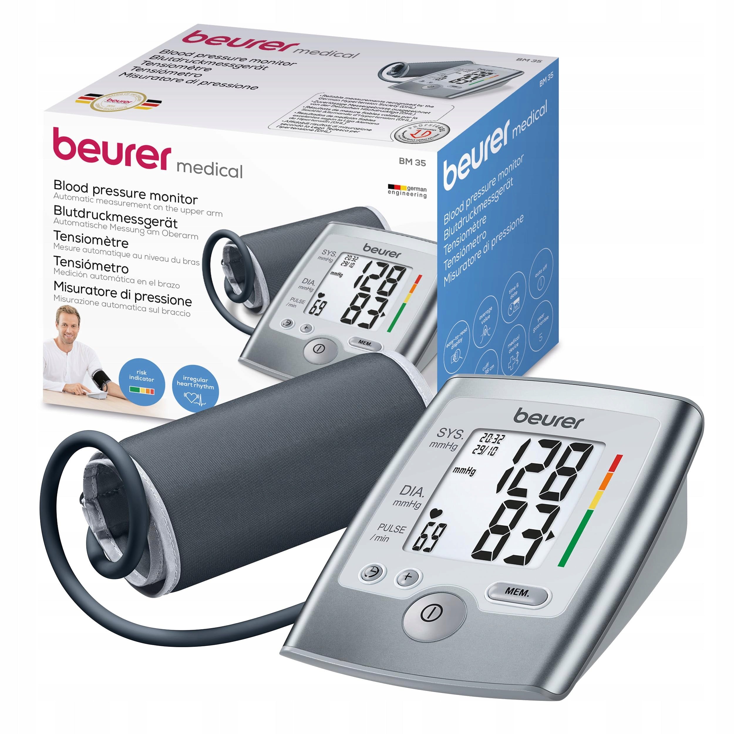 Beurer BM 53 Shoulder blood pressure monitor AFib XL 22-42 cm