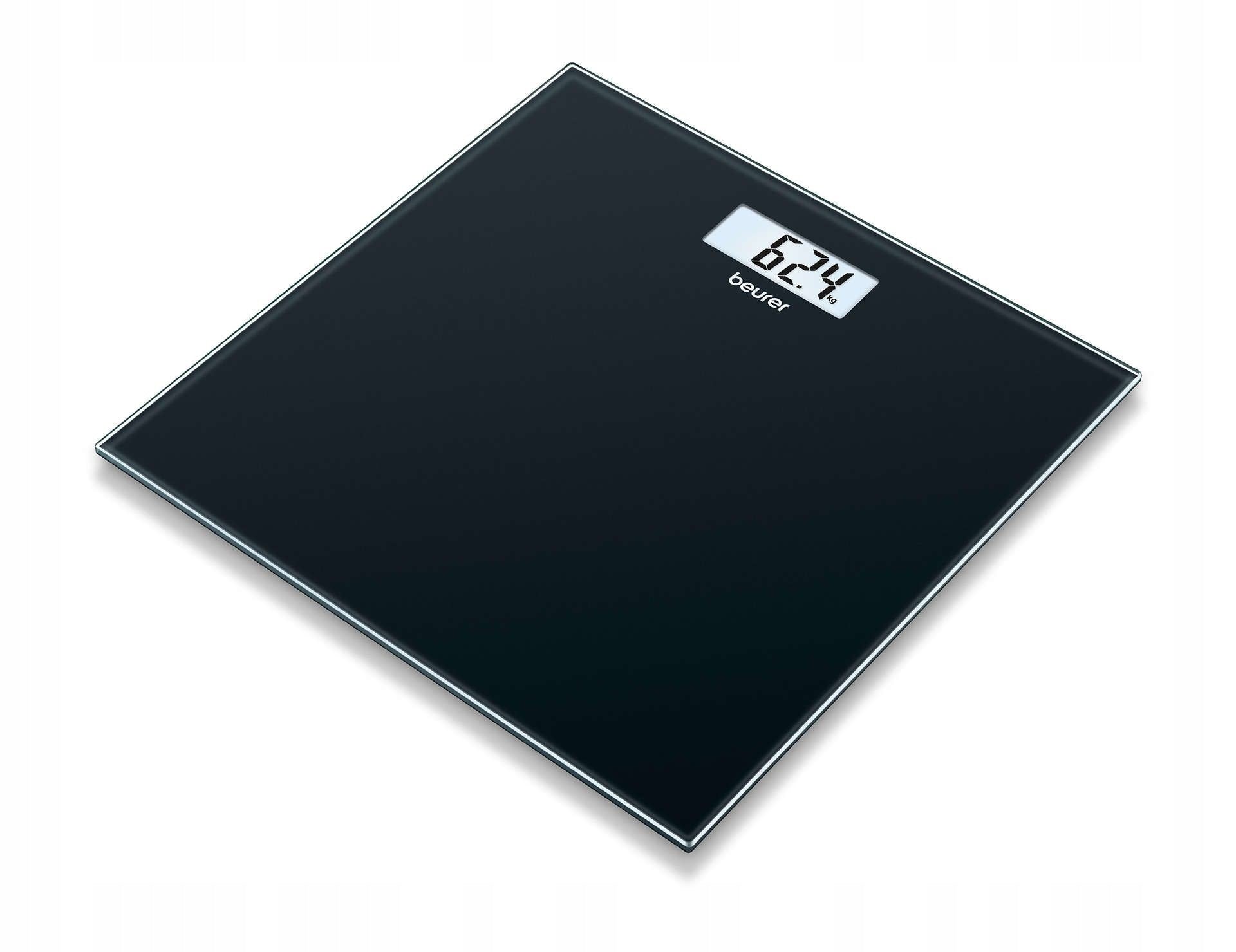Beurer - GS 10 Bathroom Glass Scale, Black - 5 Years Warranty