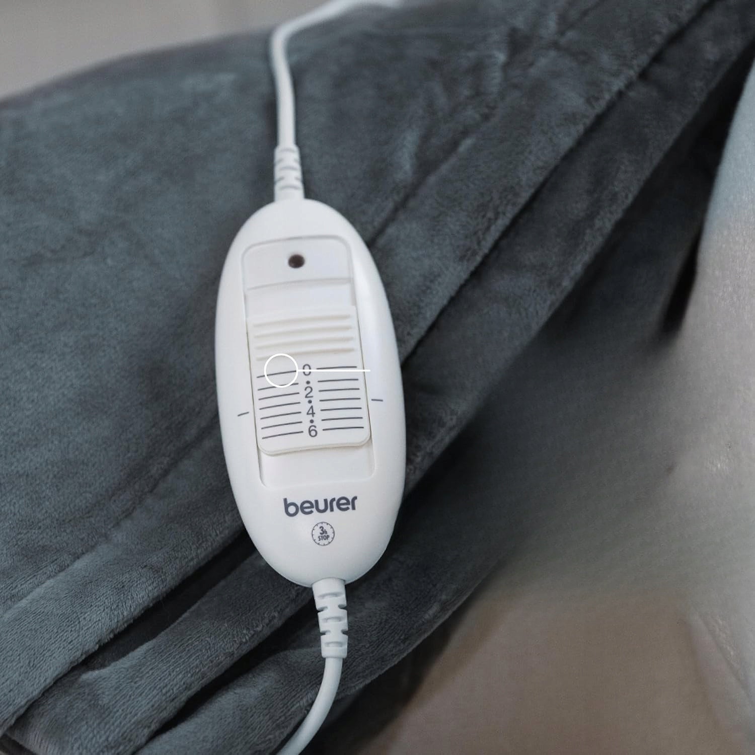 Beurer electric blanket 180x130 cm 100W 6 levels fleece dark grey Packaging status original