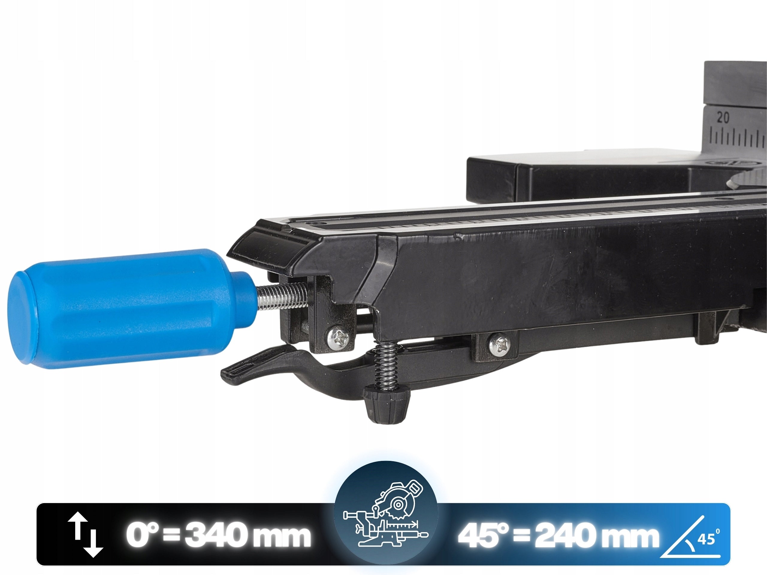 Bevel Saw with Bevel Feed For Wood 2000W 255mm Laser Extraction 3 Discs Power supply mains