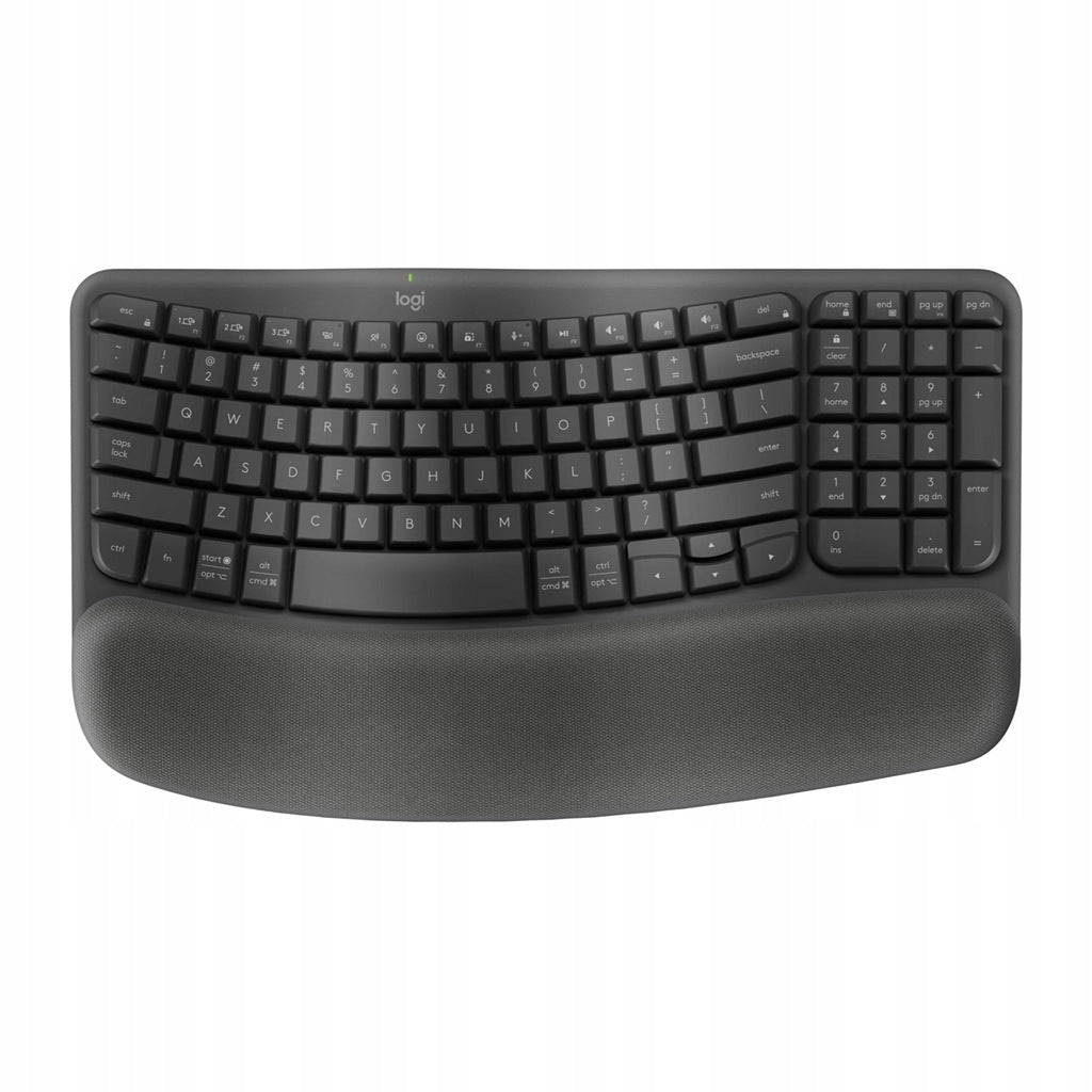 Bezdrátová ergonomická klávesnice Logitech Wave Keys - grafitová (PC)