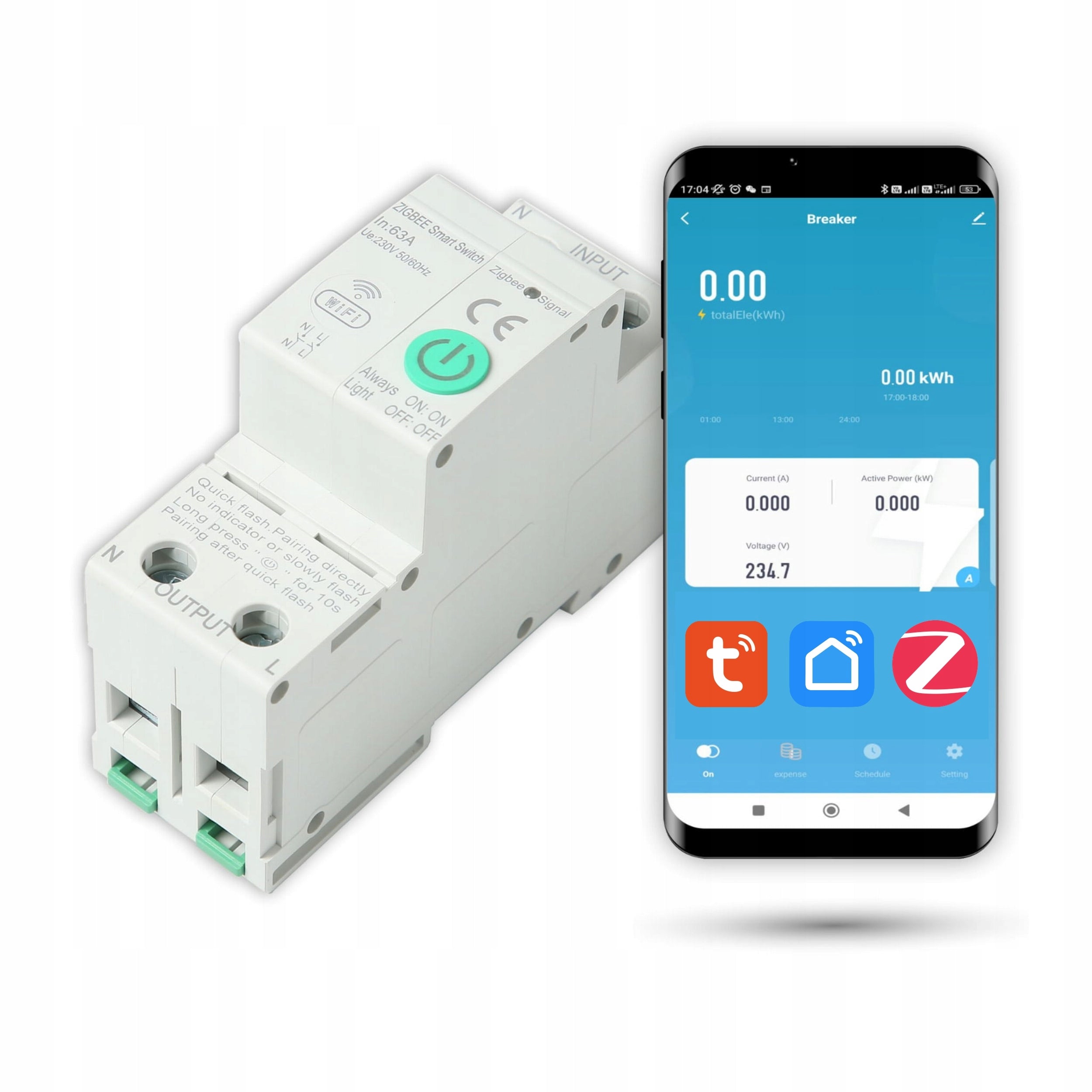 Elektrische Sicherung Tuya 1-63A 
