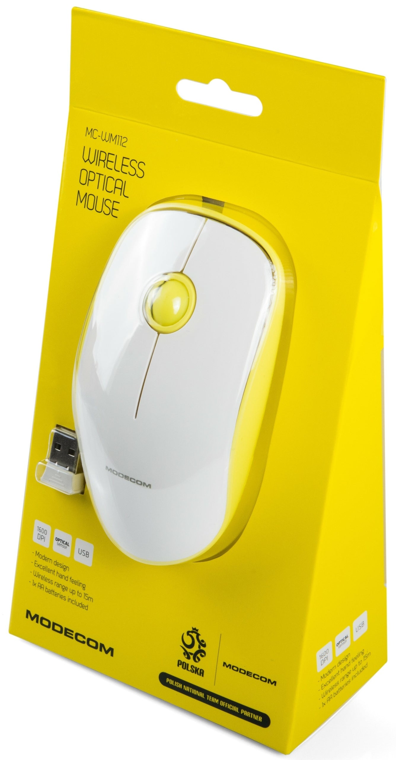 Modecom WM112, baltai geltona