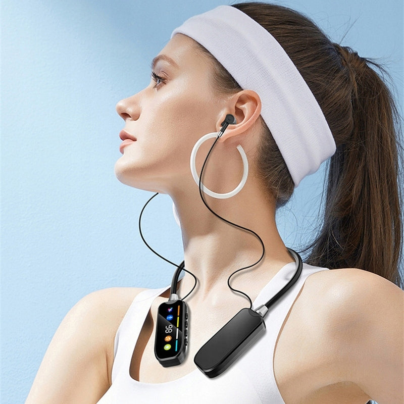 Bezprzewodowe słuchawki Bluetooth z cyfrowym wyświetlaczem na ekranie Packaging status original