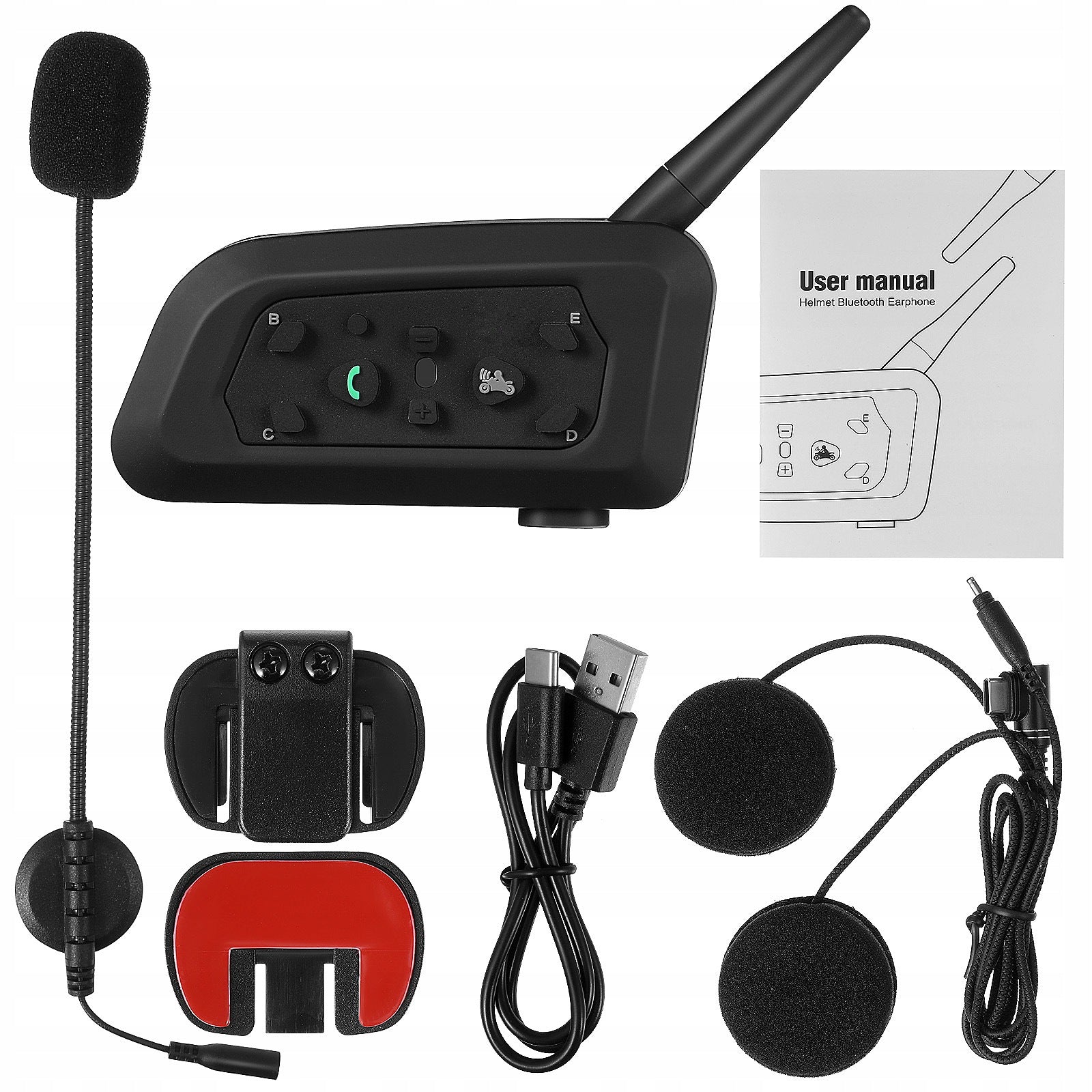 Bezprzewodowy Głośnik Do Kasku Motocyklowego Z Dźwiękiem Stereo Manufacturer no brand