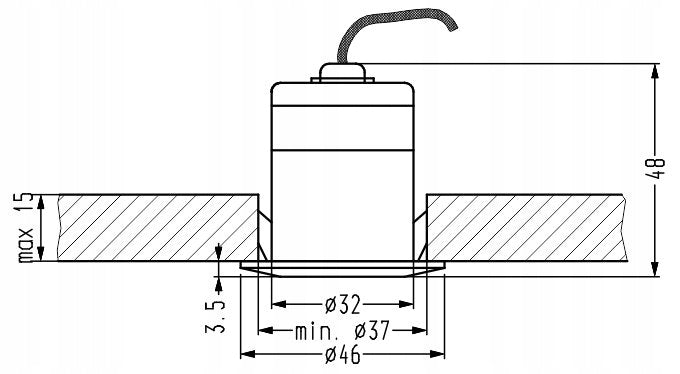 Candellux įmontuojamas šviestuvas SH-14 WH
