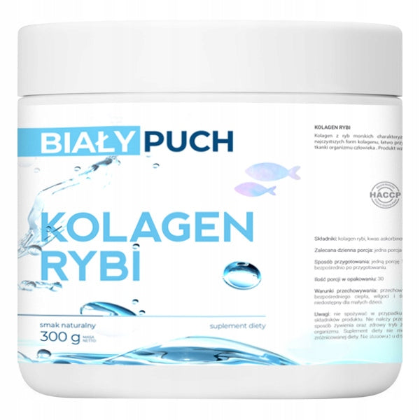 Biały Puch Collagen Fish Joints Skin Hair Fish Collagen Natural 300g