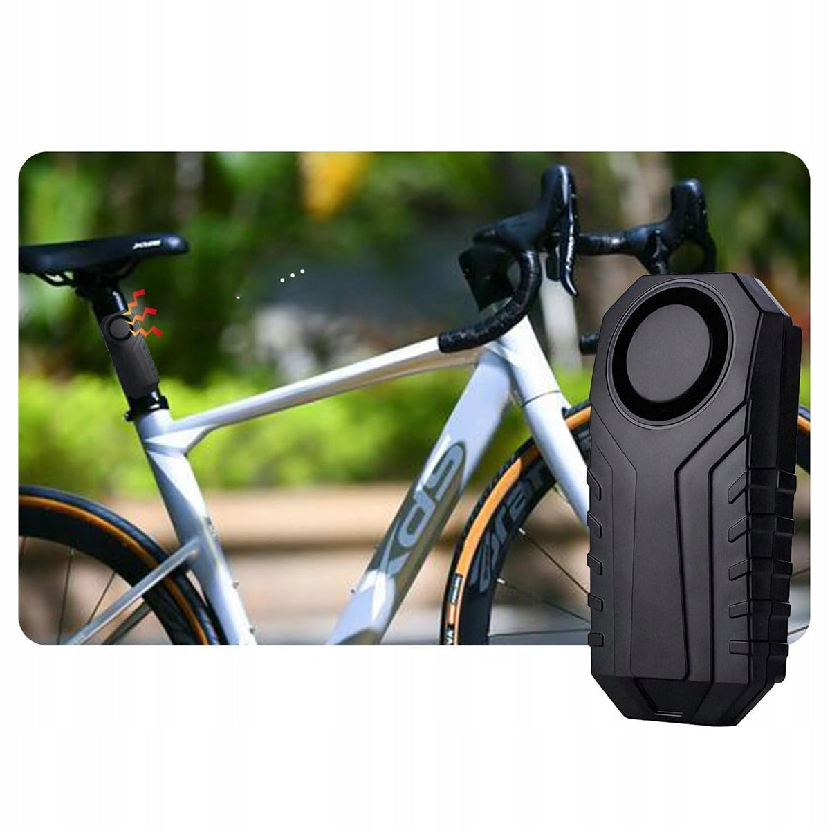 Bicycle Alarm Anti-Theft Remote Control Bike 113dB Waterproof IP55 Color black