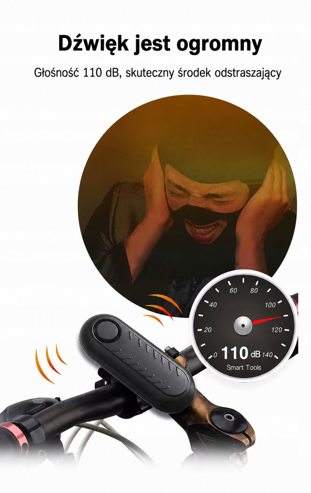 Bicycle Alarm Anti-Theft Sensor Remote Control 110dB Bike Anti-Theft Alarm Packaging status original