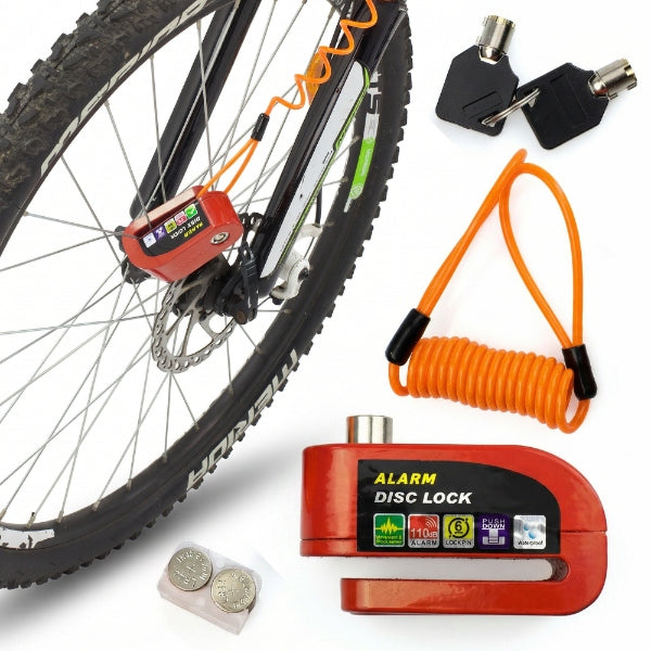 Bicycle Alarm BRAKE DISC LOCK with Link BICYCLE SCOOTER Weight 200 g