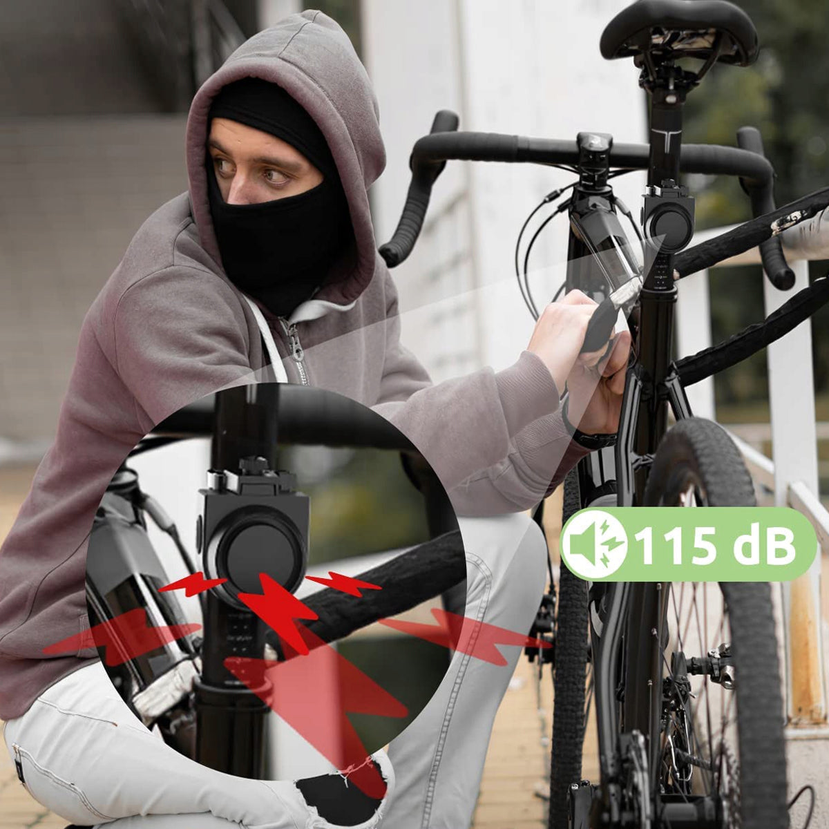 Bicycle Alarm for Bicycle Alarm with Remote Control Lamp Bicycle Lamp Rear Brand Stator