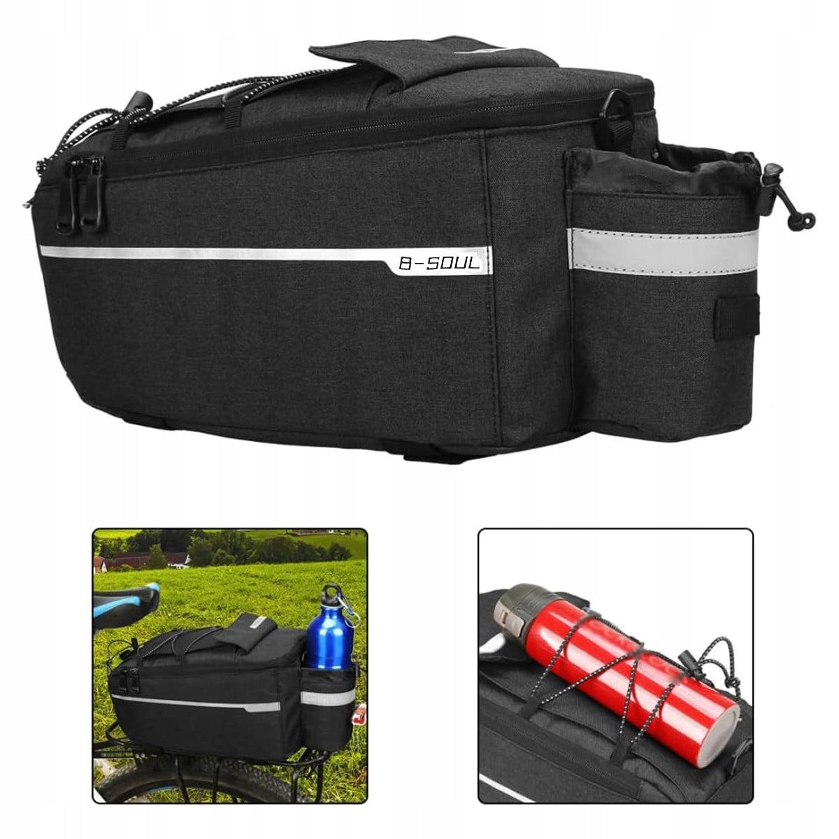 Bicycle Bag 10L Luggage Bag Reflective Bike Waterproof Brand no brand