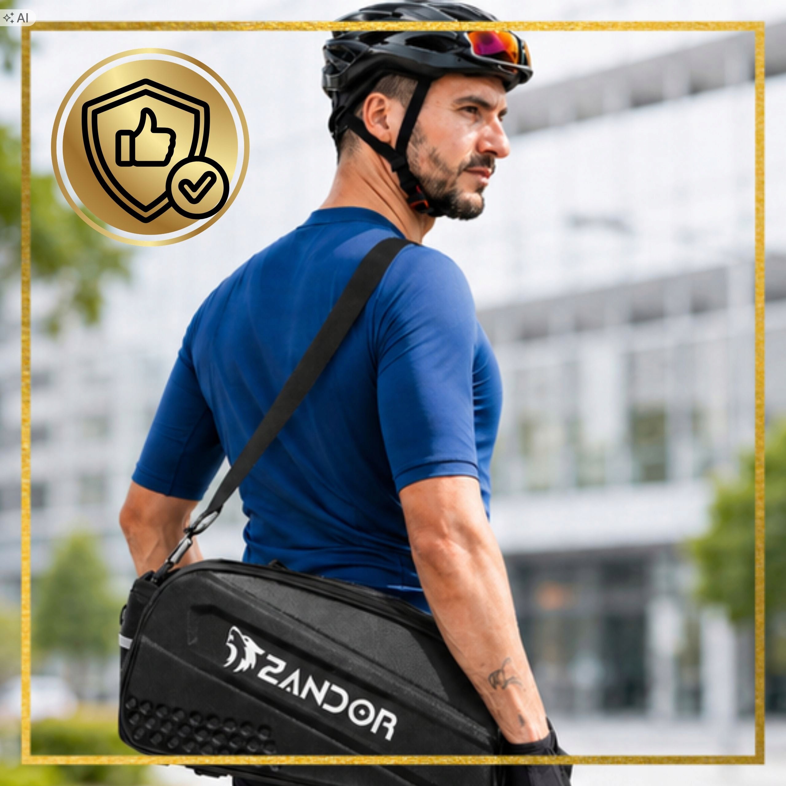 Bicycle Bag Pouch Waterproof For Luggage Rack Rear Trunk Spacious Rigid Packaging status original