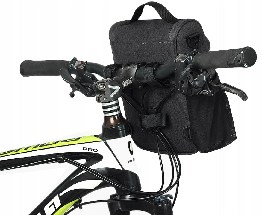 Bicycle Bag Waterproof 2in1 For Steering Wheel And Shoulder With Lock Color black