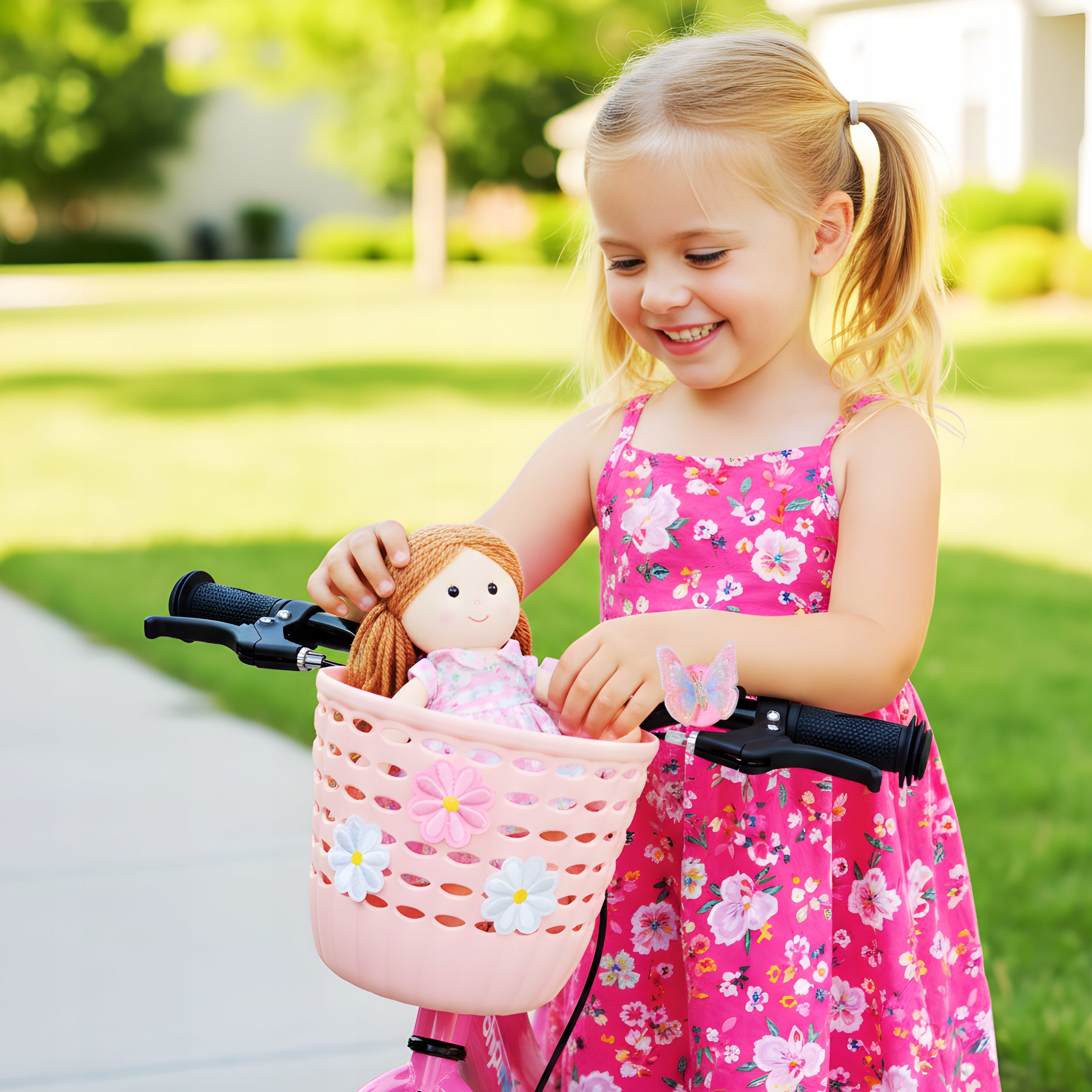 Bicycle Basket for Scooter Balance Bike BELL Set for Steering Wheel Kid's age 3＋ years