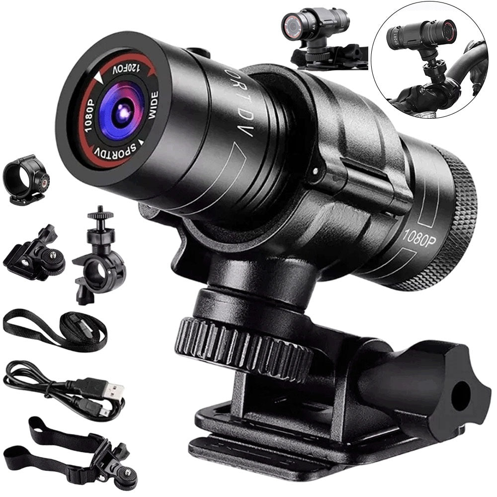 Bicycle Camera 1080P Full HD 120° Waterproof With Bike Holders