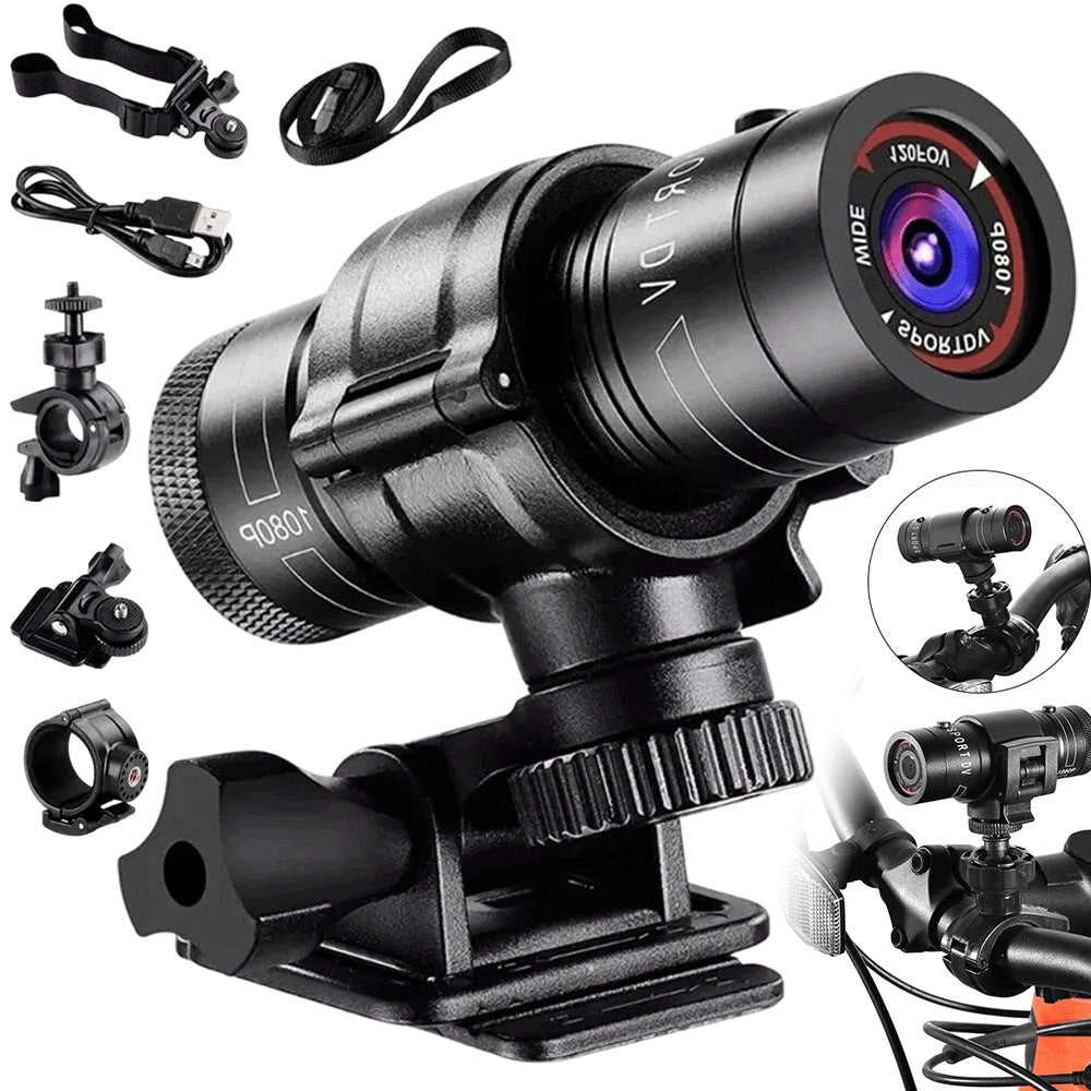 Bicycle Camera 1080P Sports Wide Angle 120° Waterproof For Bicycle And Helmet