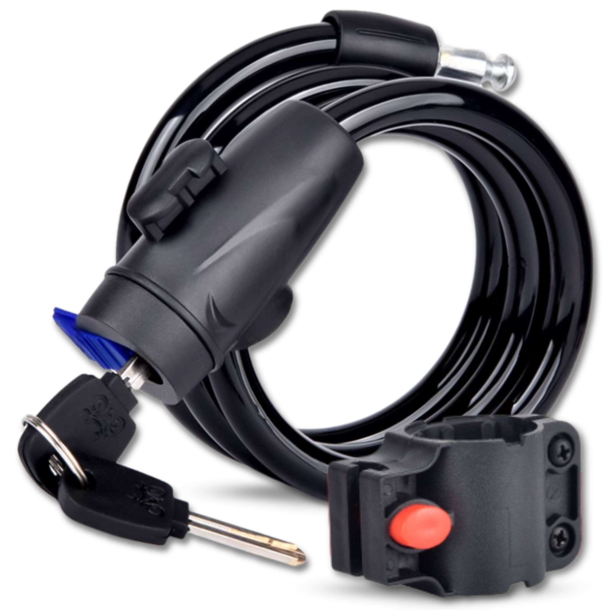 Bicycle Clasp Bicycle Lock Cable Security KEY PADLOCK Flex Color black
