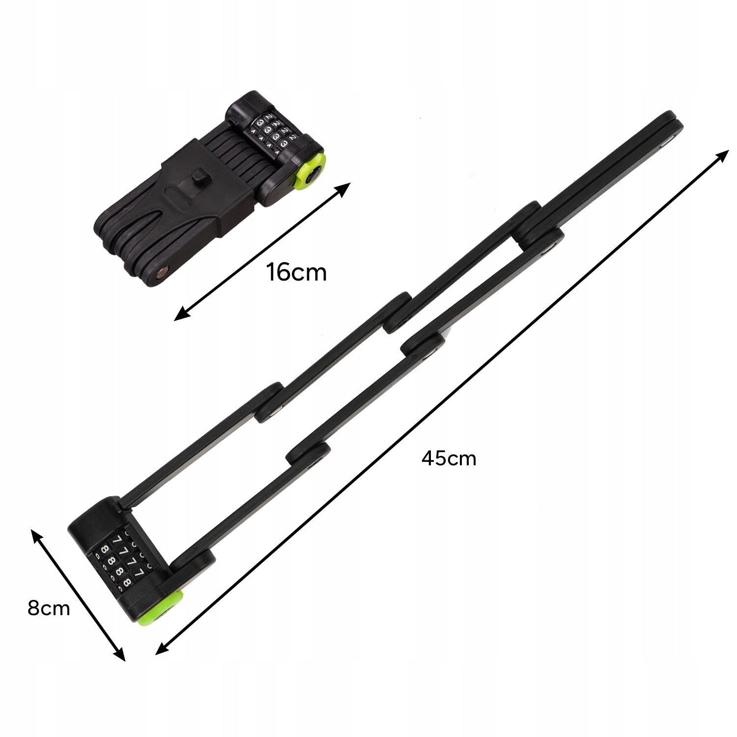 Bicycle Clasp Folding Lock for Bicycle Strong Code Protection Brand Trizand