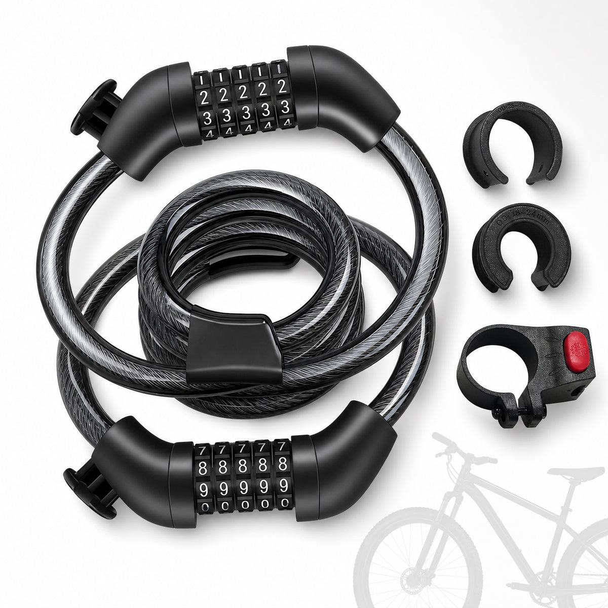 Bicycle Clasp Lock Bicycle Lock Cipher Cable Code Security
