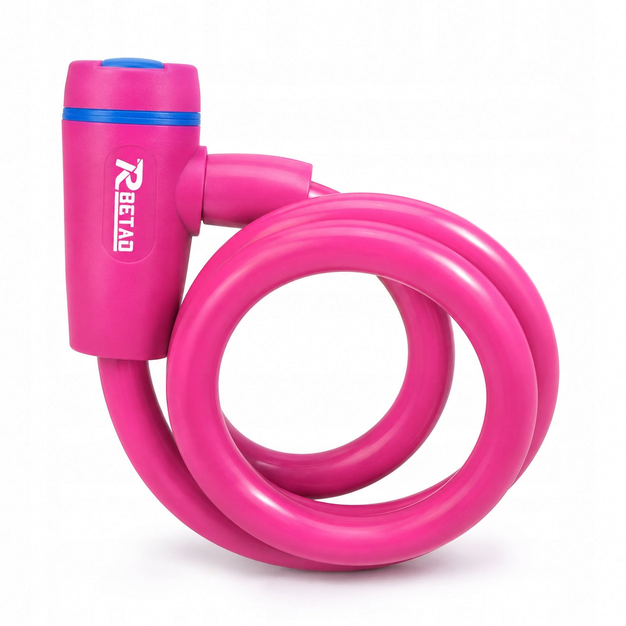 Bicycle Clasp Steel Cable 120 cm 12 mm With Key Pink