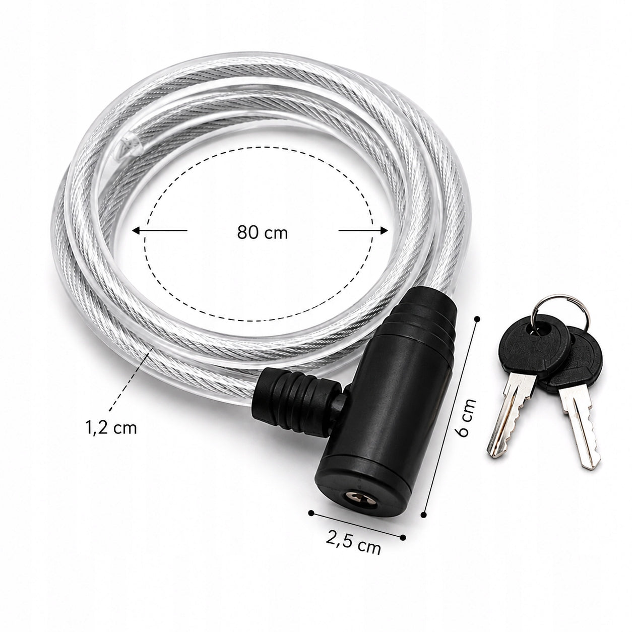 Bicycle Clasp Steel Cable Key Security Bicycle 80 cm Packaging status original