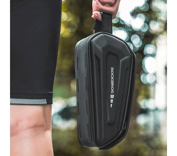 Bicycle Frame Bag with Phone Cover RockBros 30120064001 Black Packaging status original