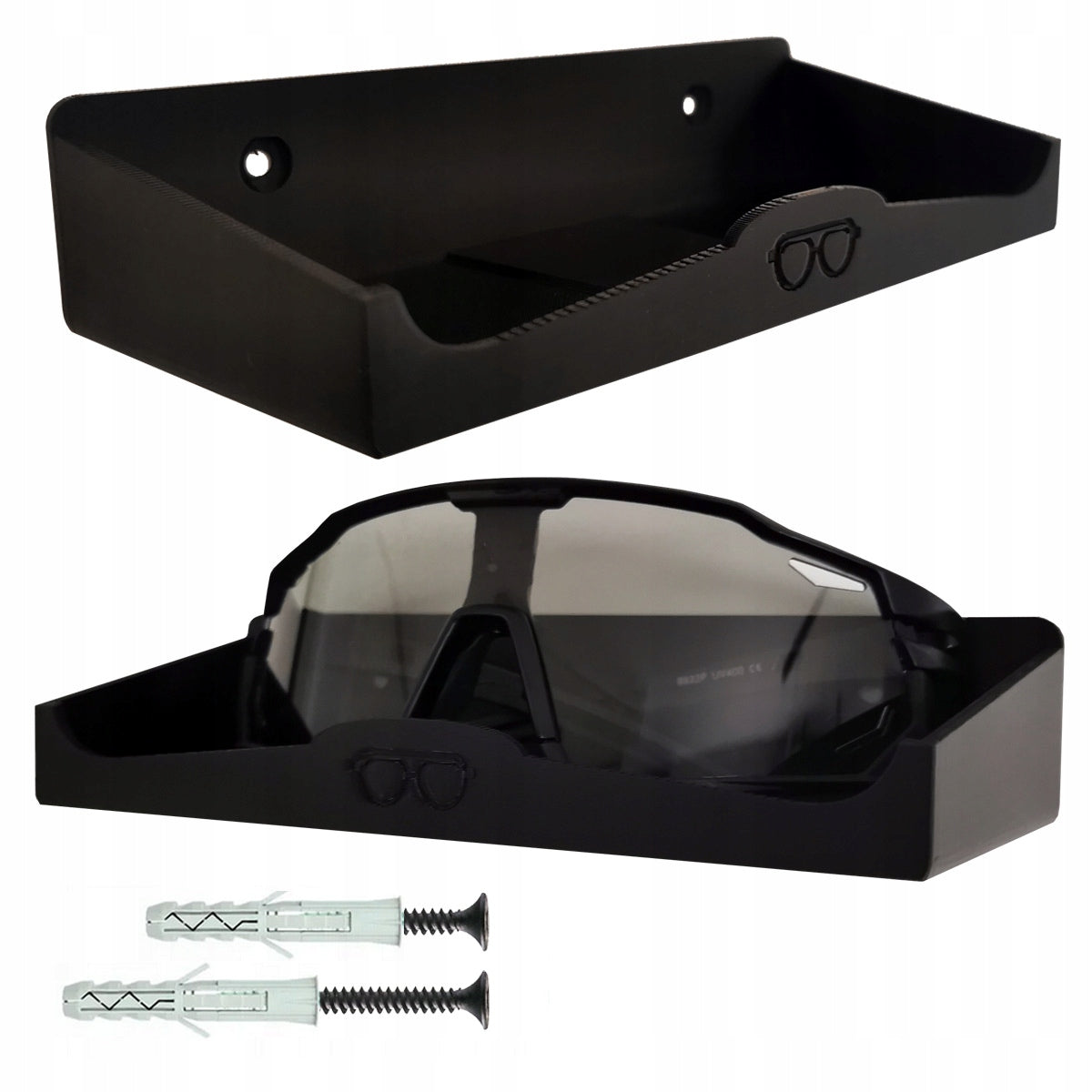 Bicycle Glasses Shelf Wall Mount Organizer Bike Glasses Holder