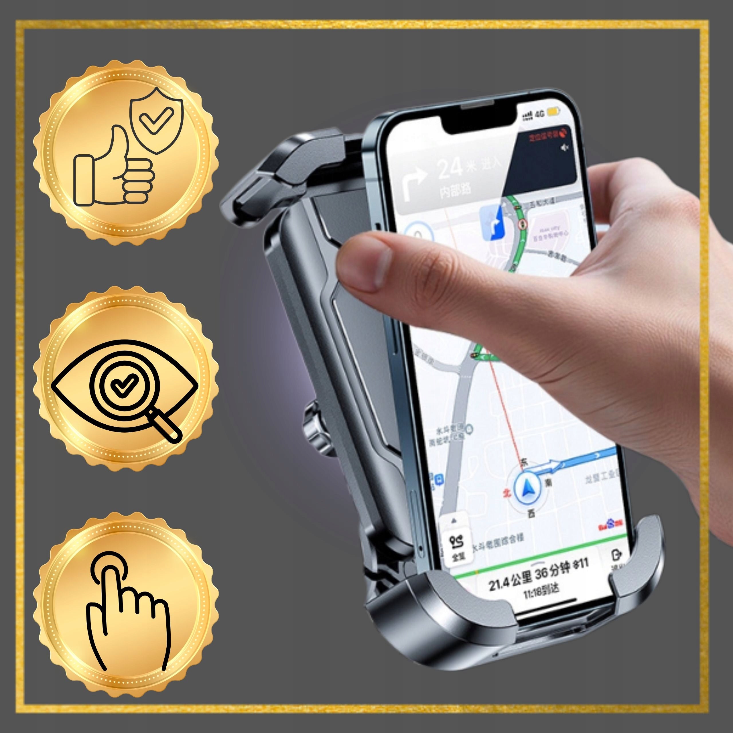 Bicycle Handlebar Phone Holder Rotary Bike Case 360 Degree Brand Zandor