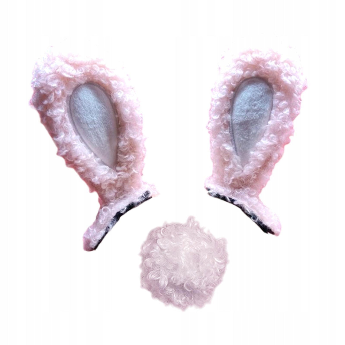 Bicycle Helmet Bunny Ears Helmet Decoration, with Tail Helmet Pink Manufacturer no brand
