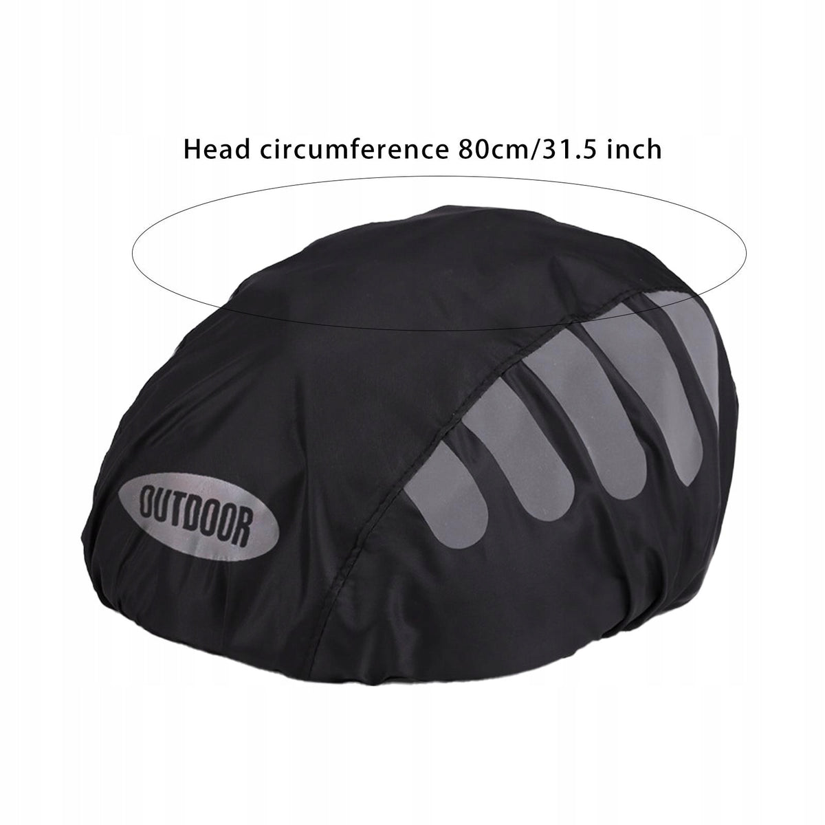 Bicycle Helmet Protection, Bicycle Helmet Cover, Light, Reflective Black Manufacturer no brand