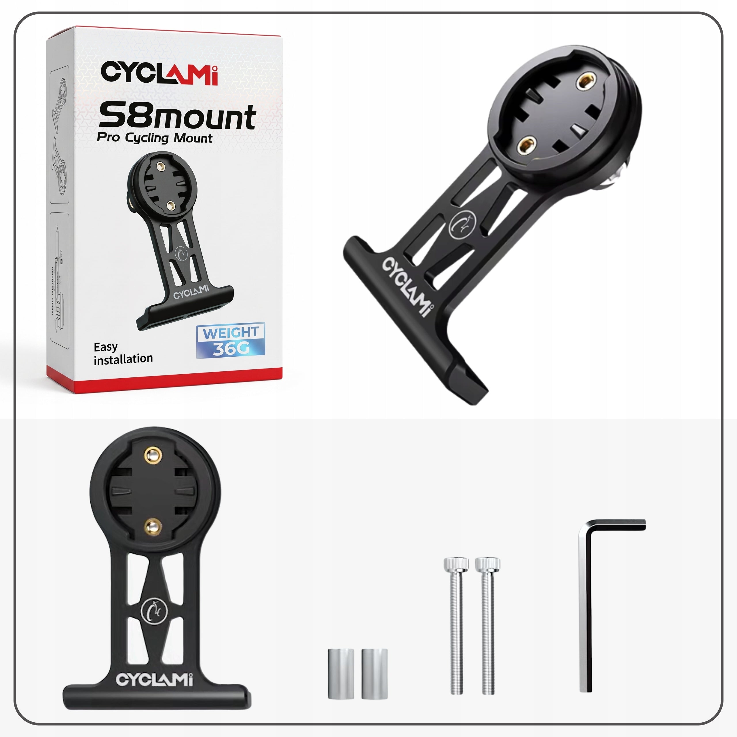 Bicycle Holder Aluminum Garmin GoPro Counter Holder Bridge Mount Brand CYCLAMI