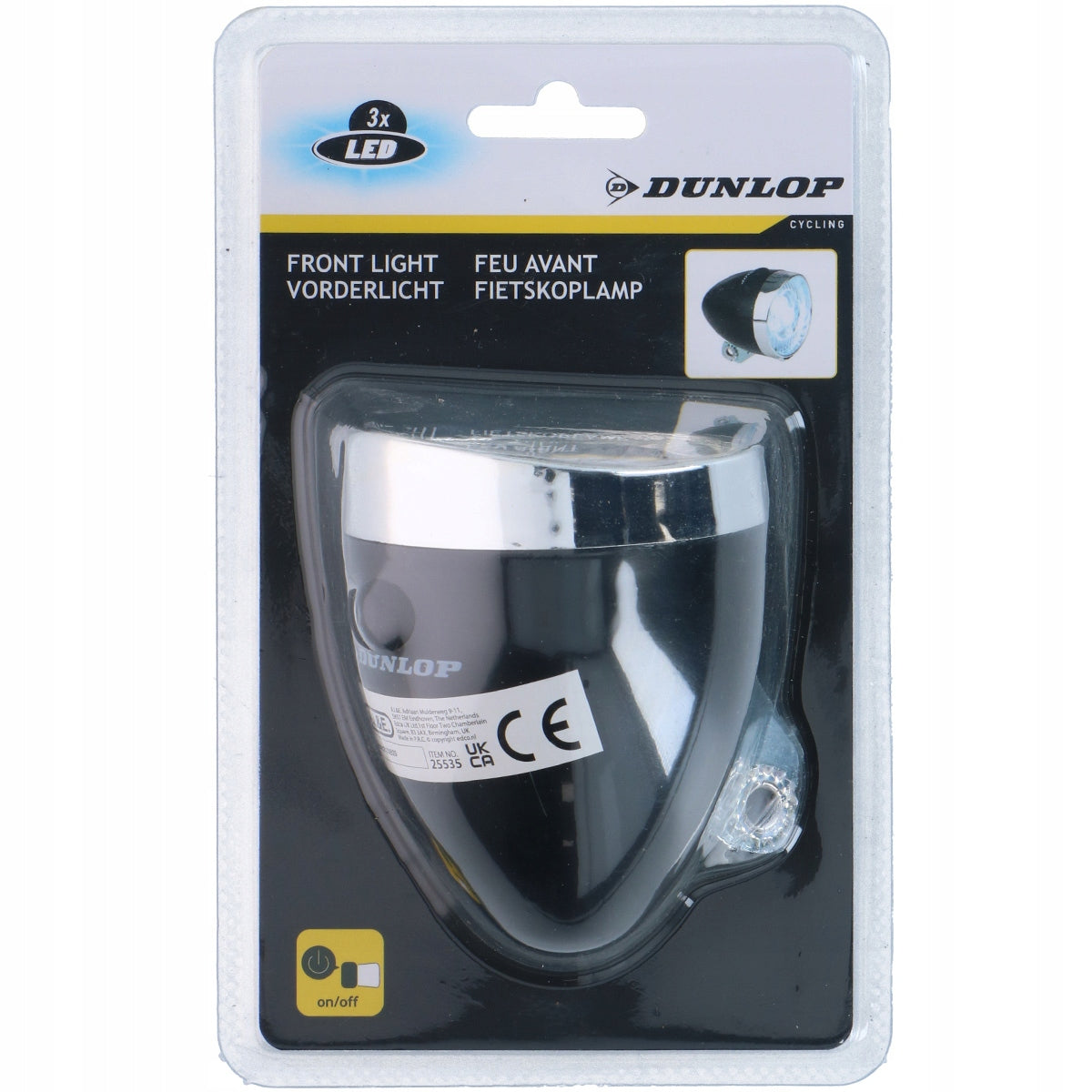 Bicycle Lamp Front White LED Light Bicycle Light Fork Brand Dunlop
