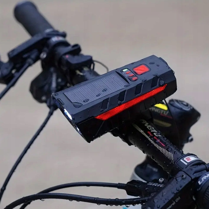 Bicycle Lamp Solar Steering Wheel Light USB Set Front + Rear LED Light source LED