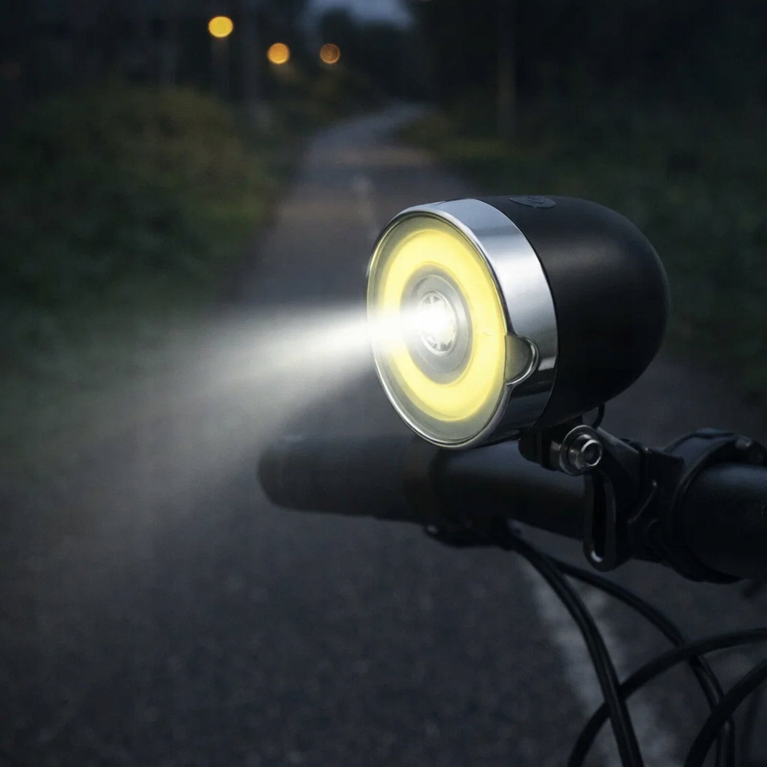 Bicycle Light Front LED + COB Battery Operated Front Waterproof Strong Manufacturer code 61115