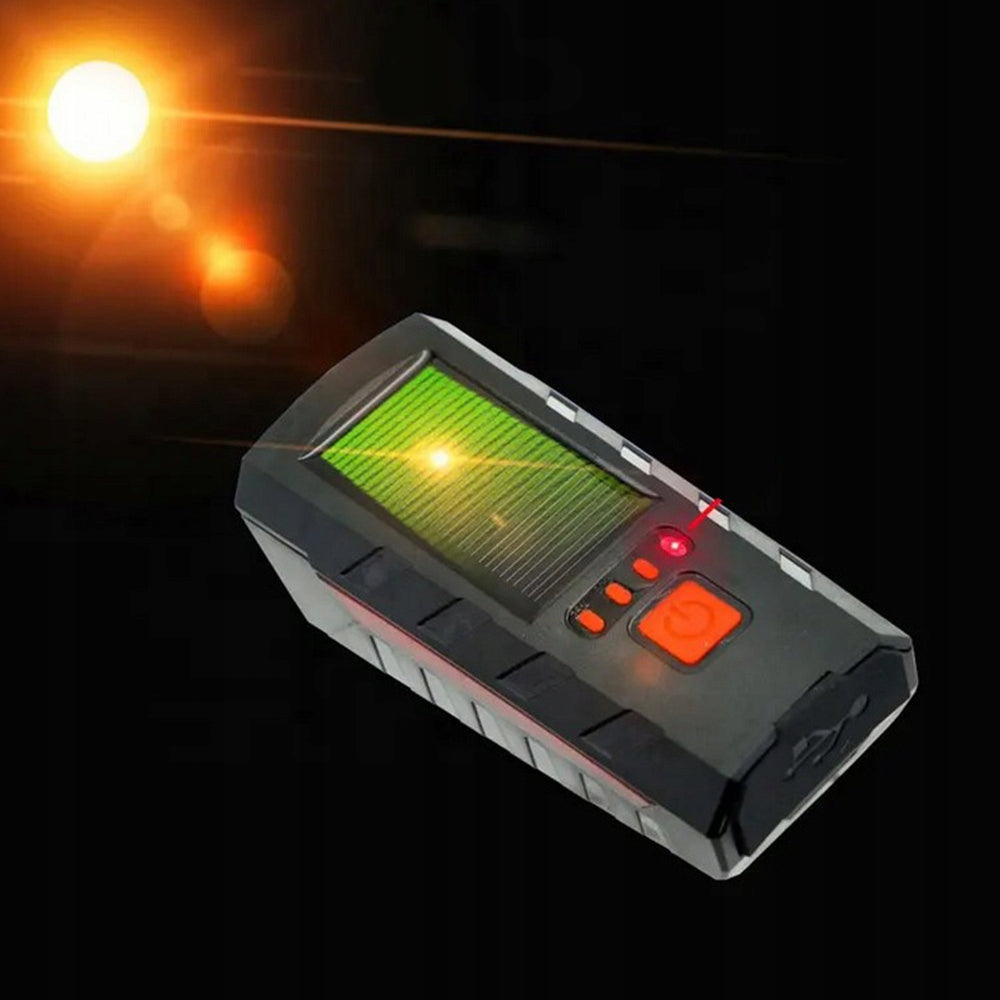 Bicycle Light Front REAR LED for Bike Handlebar Alarm 4in1 Solar Light source LED
